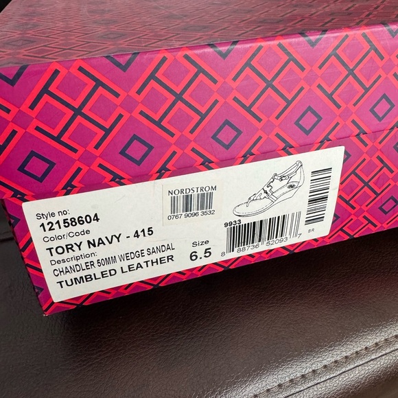 Tory Burch Chandler wedge sandal - Navy Blue - Picture 6 of 6